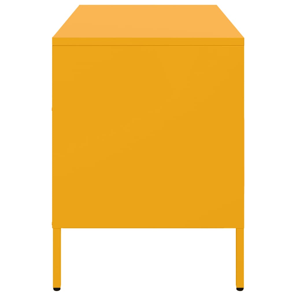 vidaXL TV Cabinets 2 pcs Mustard Yellow 68x39x50.5 cm Steel