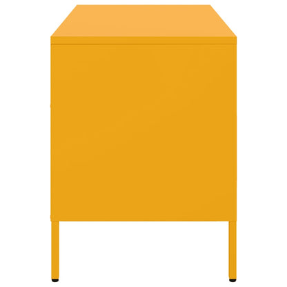 vidaXL TV Cabinets 2 pcs Mustard Yellow 68x39x50.5 cm Steel