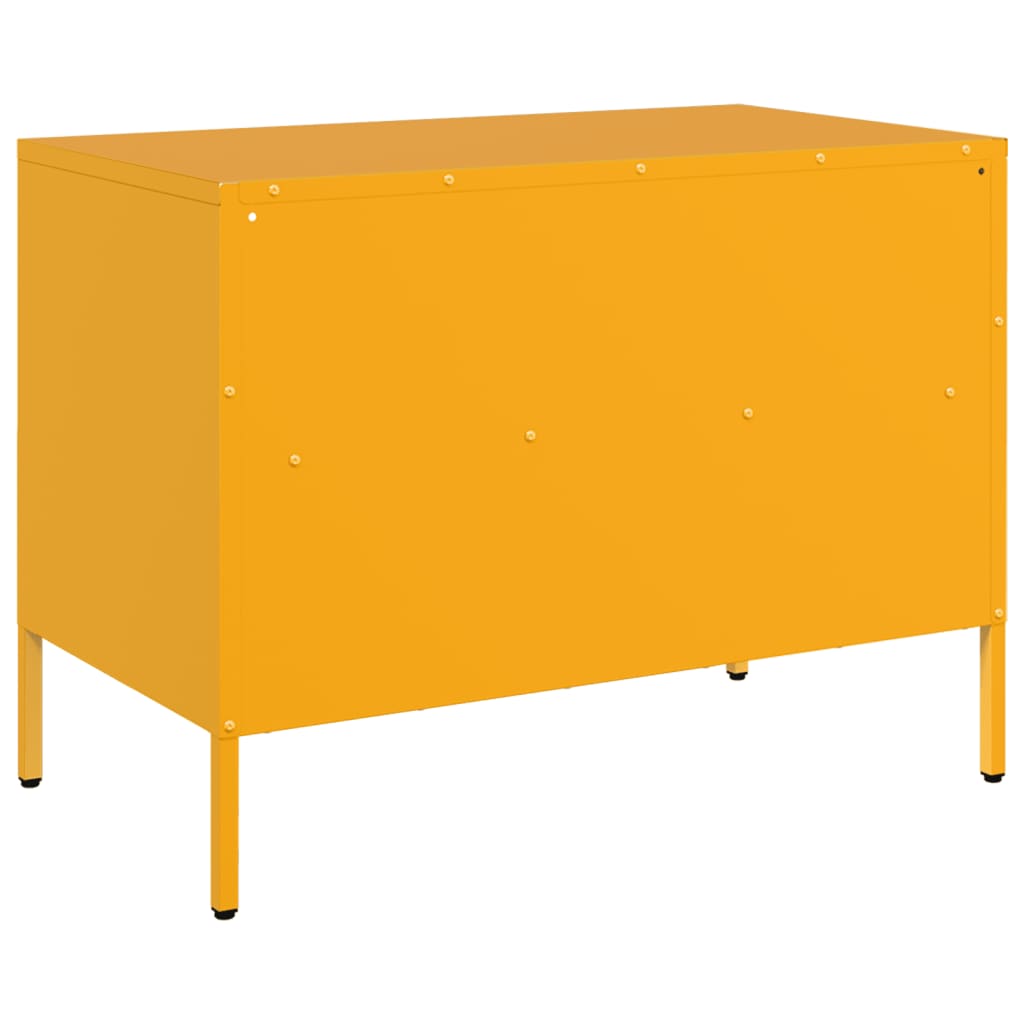 vidaXL TV Cabinets 2 pcs Mustard Yellow 68x39x50.5 cm Steel