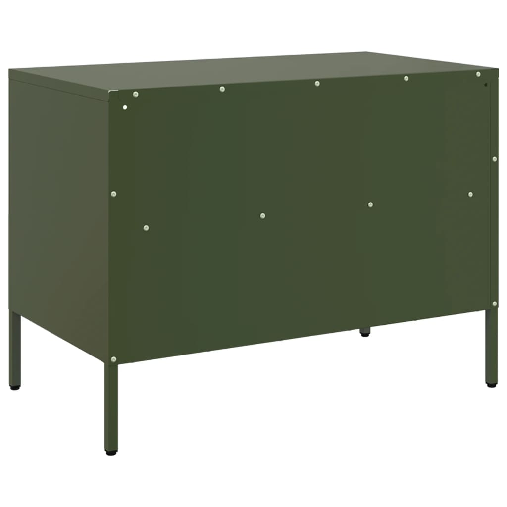 vidaXL TV Cabinet Olive Green 68x39x50,5 cm Steel