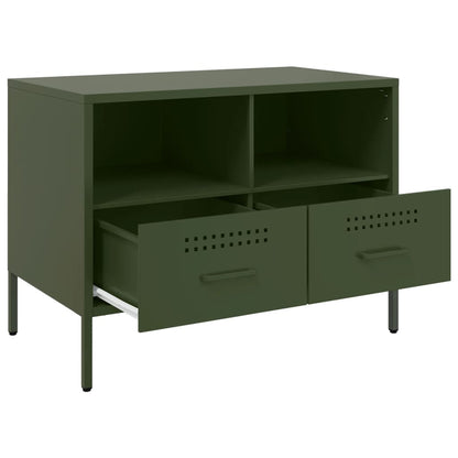 vidaXL TV Cabinet Olive Green 68x39x50,5 cm Steel