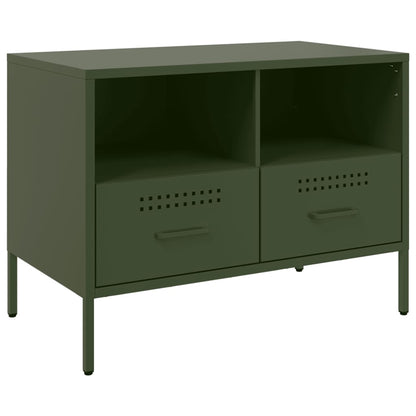 vidaXL TV Cabinets 2 pcs Olive Green 68x39x50.5 cm Steel