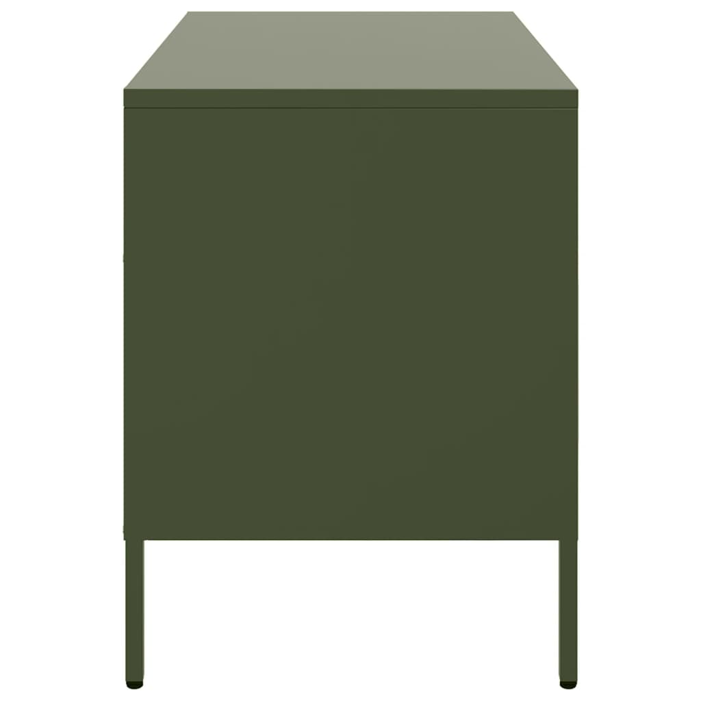 vidaXL TV Cabinets 2 pcs Olive Green 68x39x50.5 cm Steel