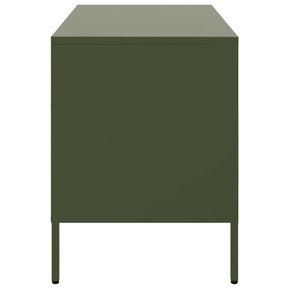 vidaXL TV Cabinets 2 pcs Olive Green 68x39x50.5 cm Steel