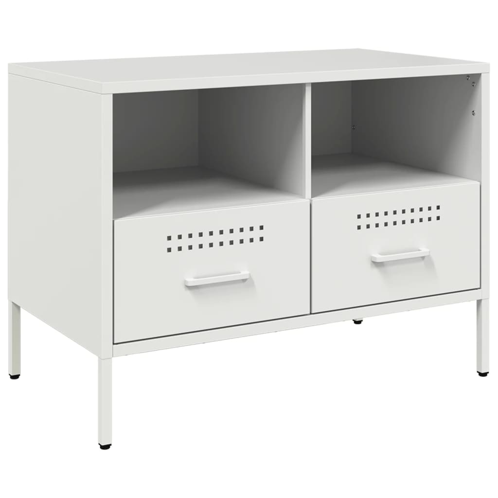vidaXL TV Cabinet White 68x39x50.5 cm Steel