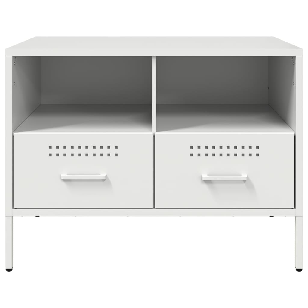 vidaXL TV Cabinet White 68x39x50.5 cm Steel