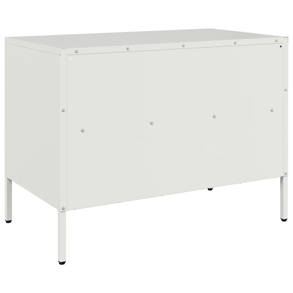 vidaXL TV Cabinet White 68x39x50.5 cm Steel