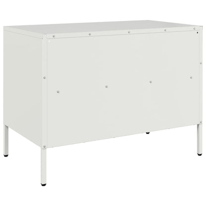 vidaXL TV Cabinet White 68x39x50.5 cm Steel