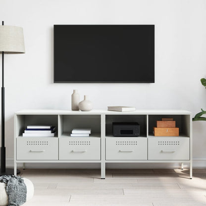 vidaXL TV Cabinets 2 pcs White 68x39x50.5 cm Steel