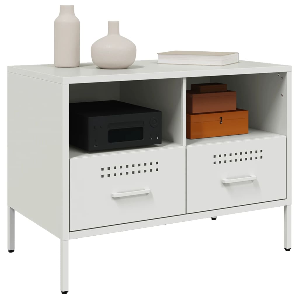 vidaXL TV Cabinets 2 pcs White 68x39x50.5 cm Steel