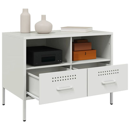 vidaXL TV Cabinets 2 pcs White 68x39x50.5 cm Steel