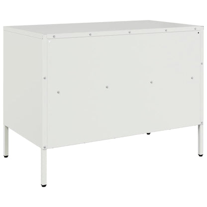vidaXL TV Cabinets 2 pcs White 68x39x50.5 cm Steel