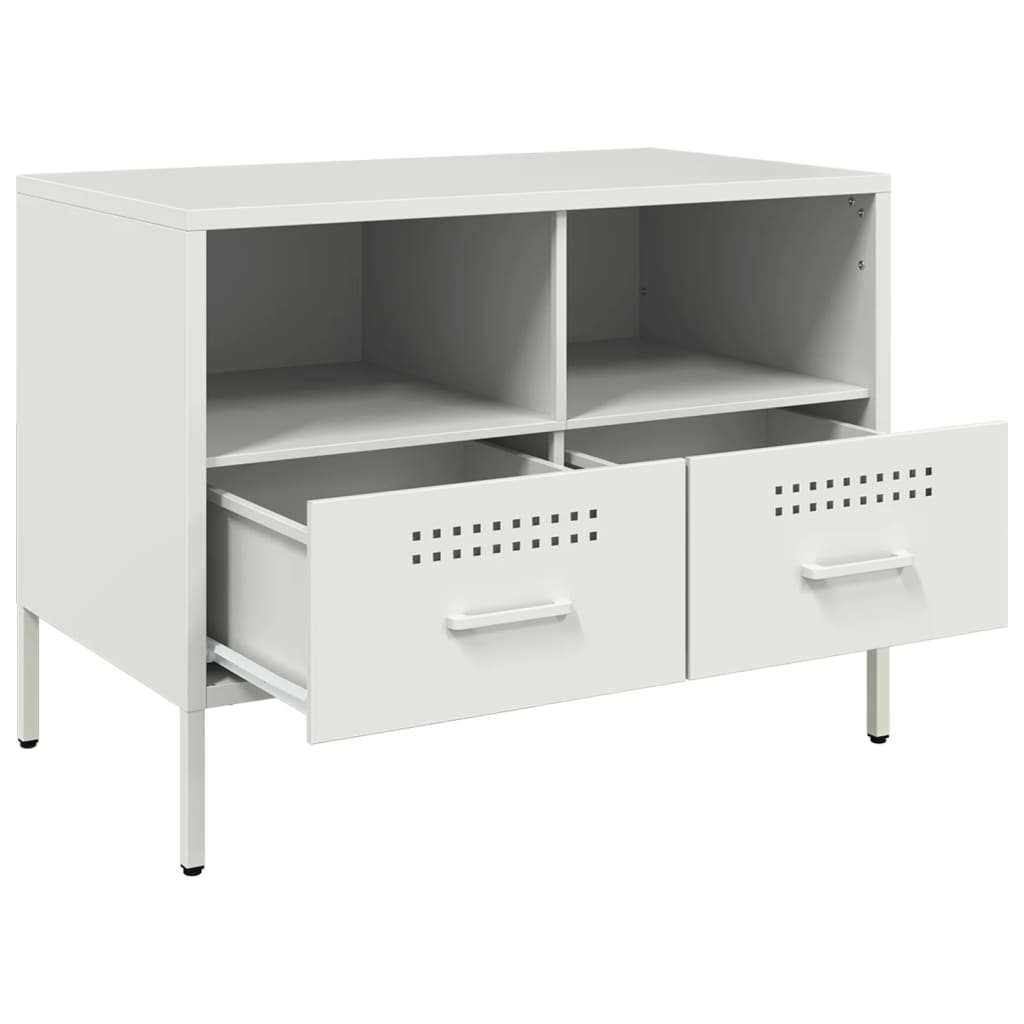 vidaXL TV Cabinets 2 pcs White 68x39x50.5 cm Steel