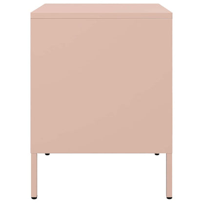 vidaXL Bedside Cabinets 2 pcs Pink 36x39x50.5 cm Steel