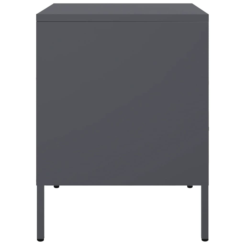 vidaXL Bedside Cabinets 2 pcs Anthracite 36x39x50.5 cm Steel