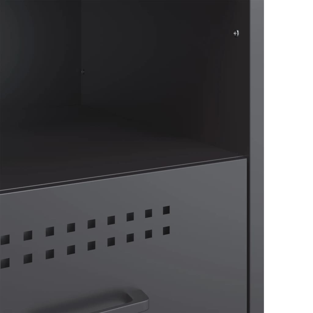 vidaXL Bedside Cabinets 2 pcs Anthracite 36x39x50.5 cm Steel