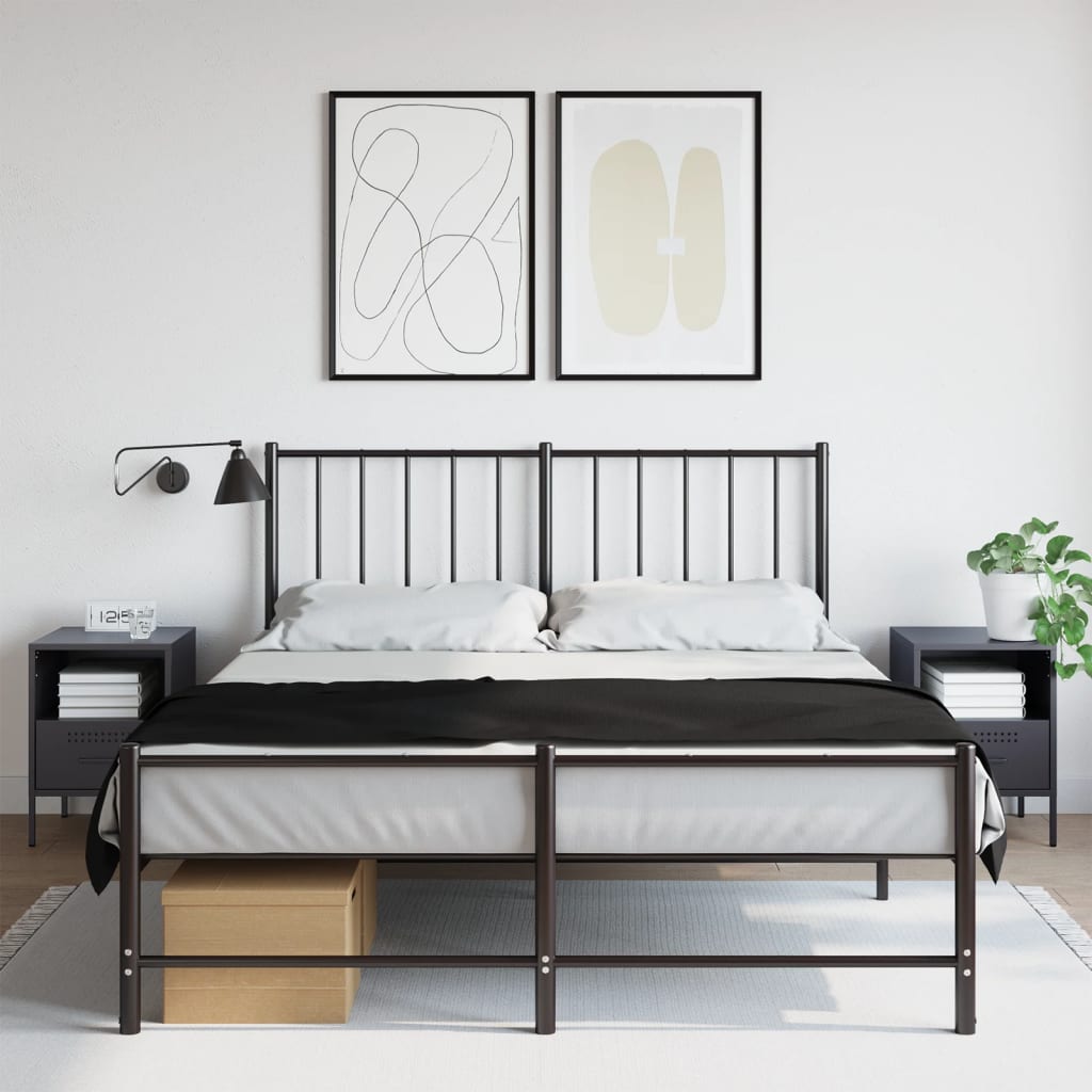 vidaXL Bedside Cabinets 2 pcs Anthracite 36x39x50.5 cm Steel