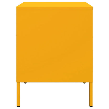 vidaXL Bedside Cabinets 2 pcs Mustard Yellow 36x39x50.5 cm Steel