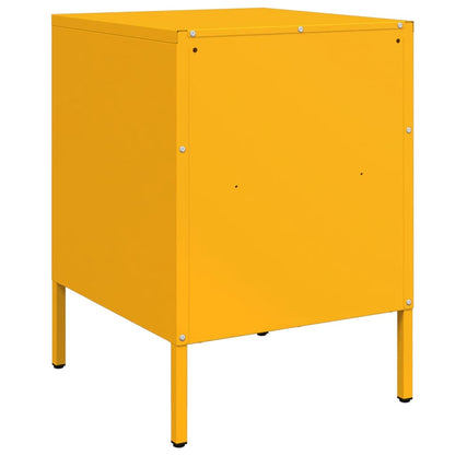 vidaXL Bedside Cabinets 2 pcs Mustard Yellow 36x39x50.5 cm Steel
