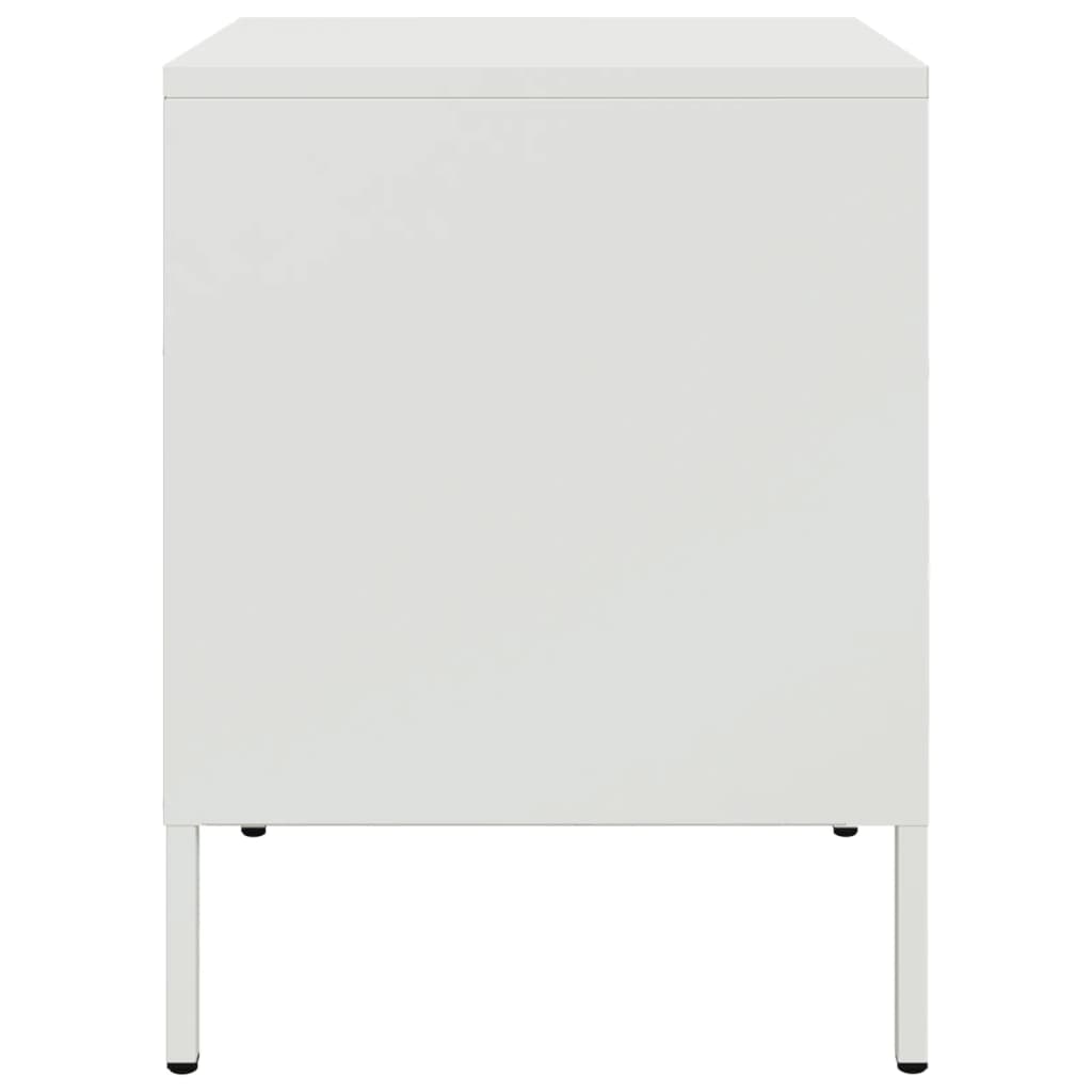 vidaXL Bedside Cabinets 2 pcs White 36x39x50.5 cm Steel