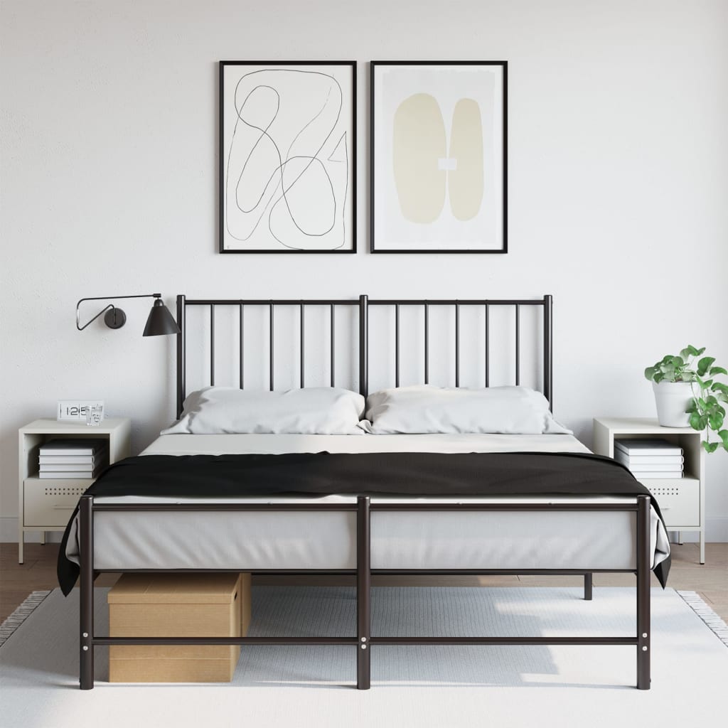 vidaXL Bedside Cabinets 2 pcs White 36x39x50.5 cm Steel