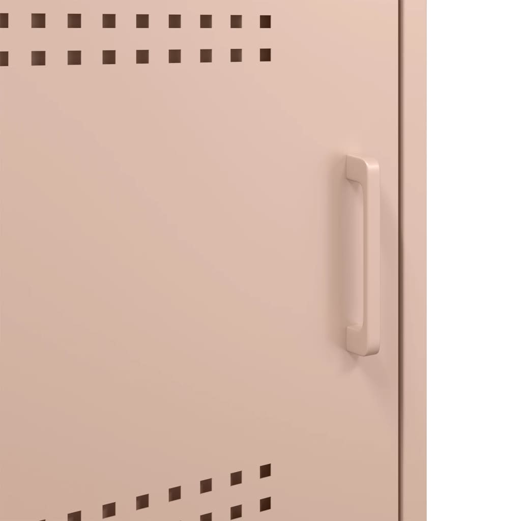 vidaXL Bedside Cabinets 2 pcs Pink 36x39x68 cm Steel