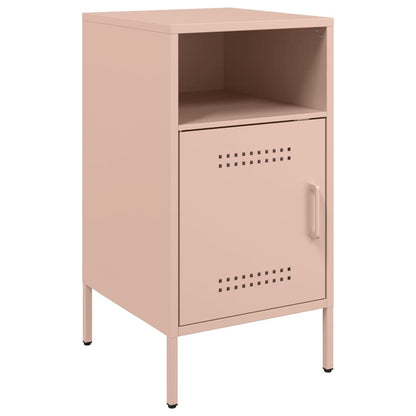 vidaXL Bedside Cabinet | Set of 2 | Pink | Cold-rolled steel | Standard