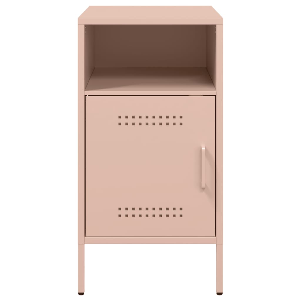 vidaXL Bedside Cabinet | Set of 2 | Pink | Cold-rolled steel | Standard