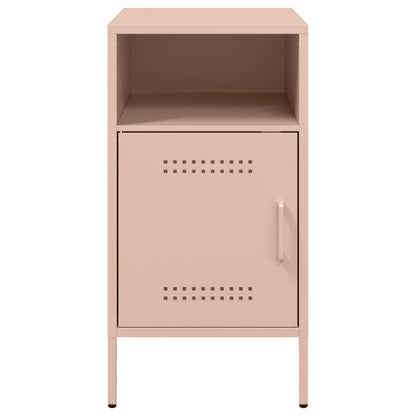 vidaXL Bedside Cabinet | Set of 2 | Pink | Cold-rolled steel | Standard