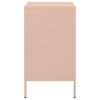 vidaXL Bedside Cabinet | Set of 2 | Pink | Cold-rolled steel | Standard