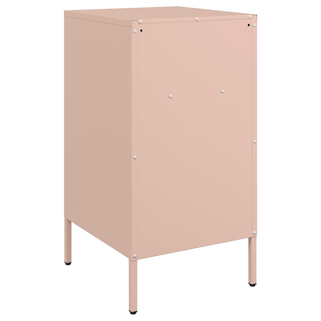 vidaXL Bedside Cabinet | Set of 2 | Pink | Cold-rolled steel | Standard