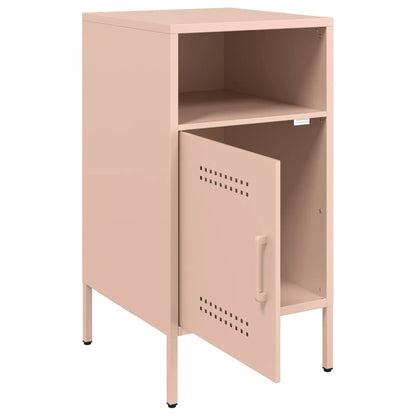 vidaXL Bedside Cabinet | Set of 2 | Pink | Cold-rolled steel | Standard