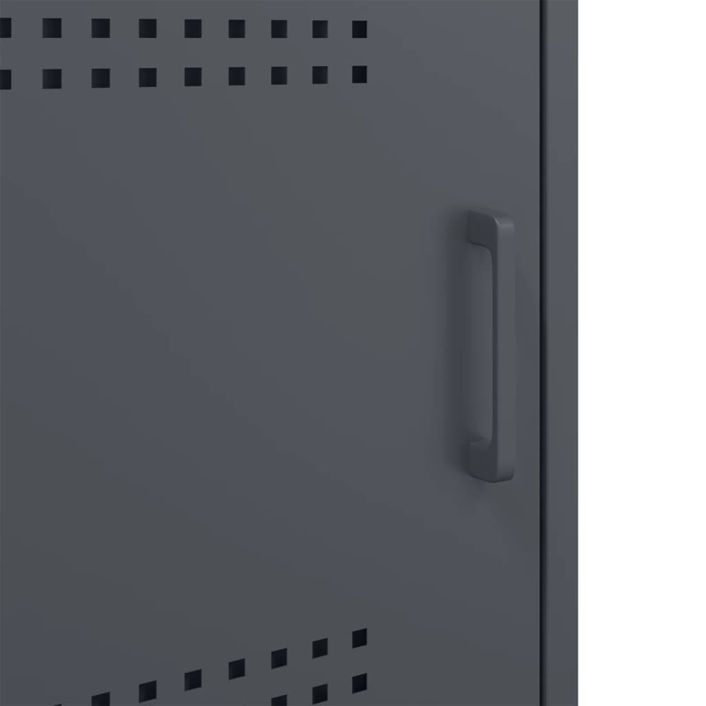 vidaXL Bedside Cabinet Anthracite 36x39x68 cm Steel