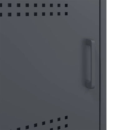 vidaXL Bedside Cabinet Anthracite 36x39x68 cm Steel