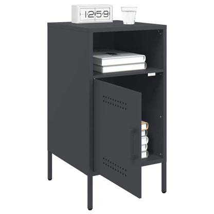 vidaXL Bedside Cabinet Anthracite 36x39x68 cm Steel