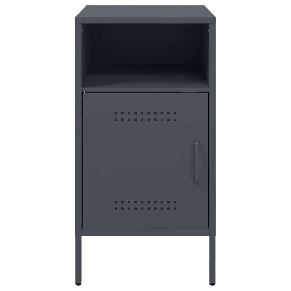 vidaXL Bedside Cabinet Anthracite 36x39x68 cm Steel