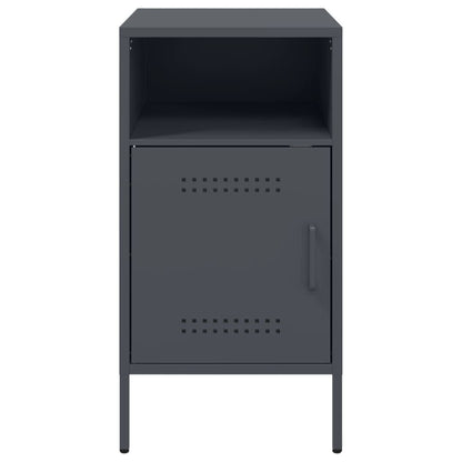 vidaXL Bedside Cabinet Anthracite 36x39x68 cm Steel