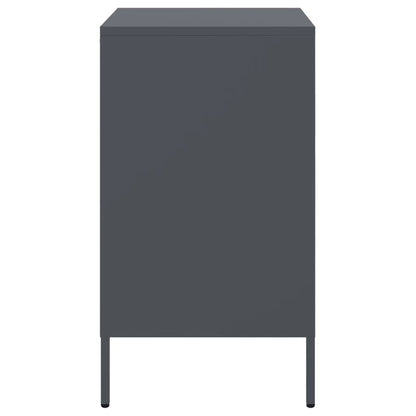 vidaXL Bedside Cabinet Anthracite 36x39x68 cm Steel