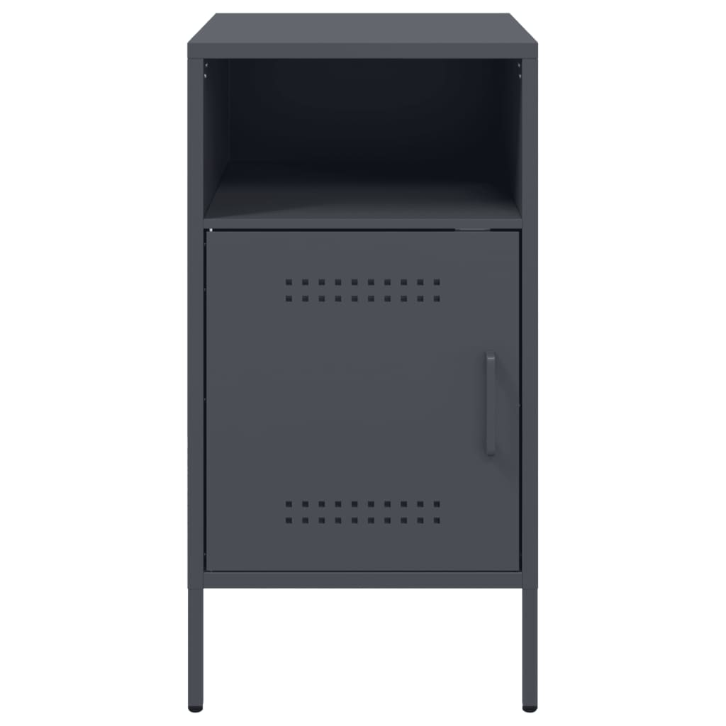 vidaXL Bedside Cabinets 2 pcs Anthracite 36x39x68 cm Steel