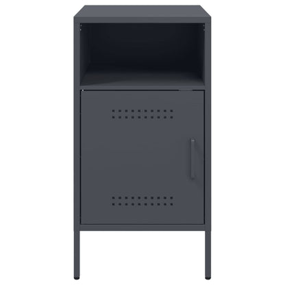 vidaXL Bedside Cabinets 2 pcs Anthracite 36x39x68 cm Steel