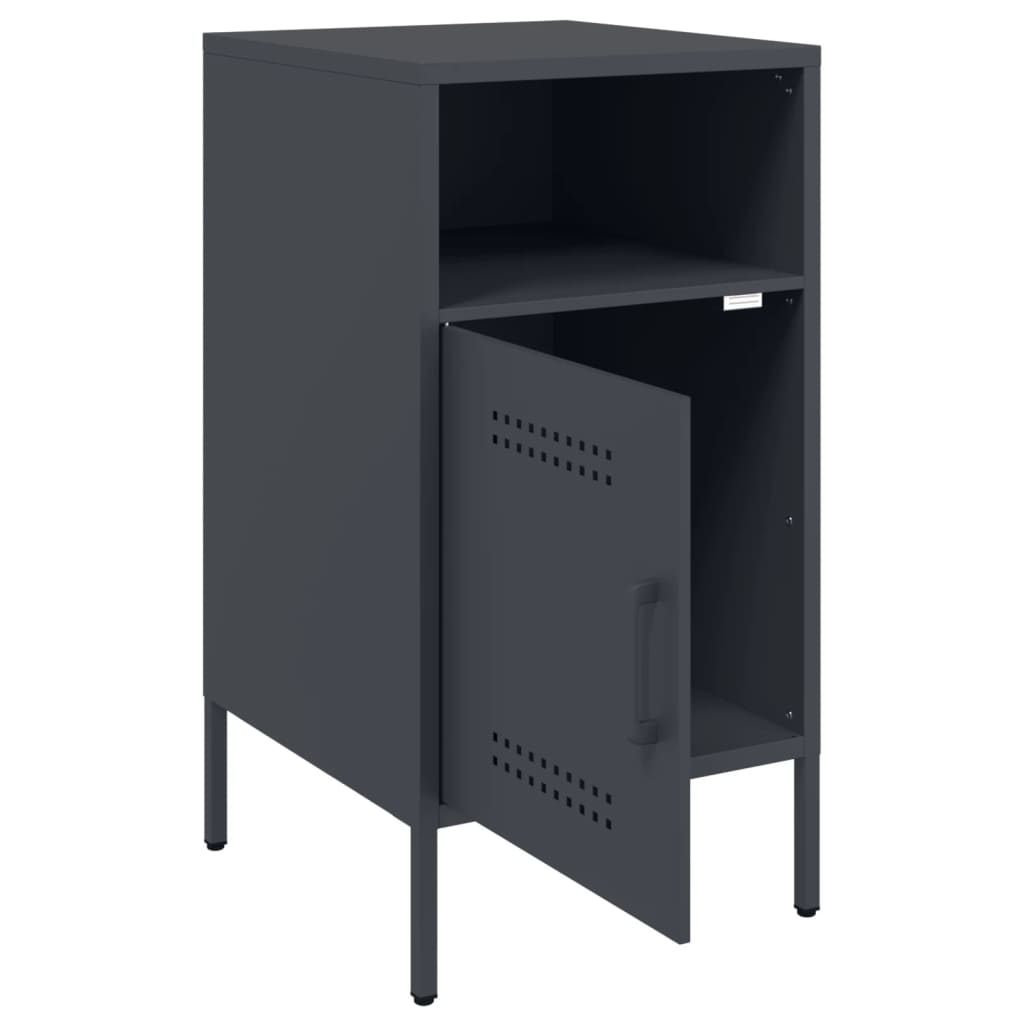 vidaXL Bedside Cabinets 2 pcs Anthracite 36x39x68 cm Steel