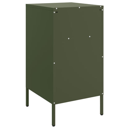 vidaXL Bedside Cabinet |  Set of 2 | Olive Green | Cold-Rolled Steel | Medium