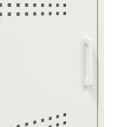 vidaXL Bedside Cabinet White 36x39x68 cm Steel