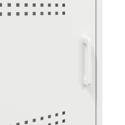 vidaXL Bedside Cabinets 2 pcs White 36x39x68 cm Steel