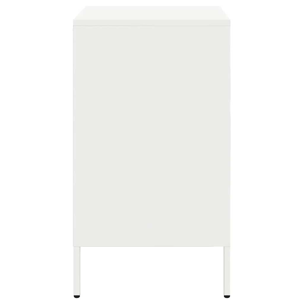 vidaXL Bedside Cabinets 2 pcs White 36x39x68 cm Steel