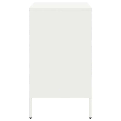 vidaXL Bedside Cabinets 2 pcs White 36x39x68 cm Steel