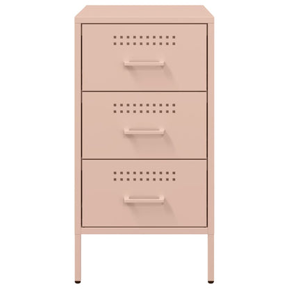 vidaXL Bedside Cabinets 2 pcs Pink 36x39x68 cm Steel