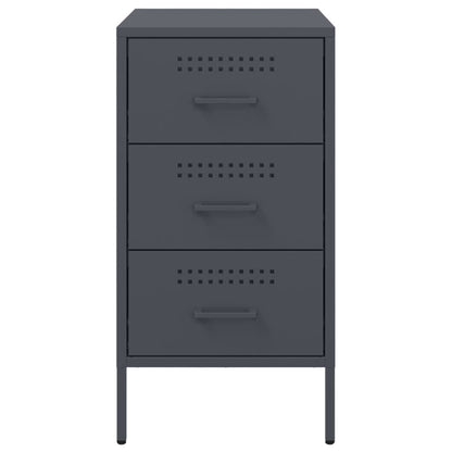 vidaXL Bedside Cabinets 2 pcs Anthracite 36x39x68 cm Steel