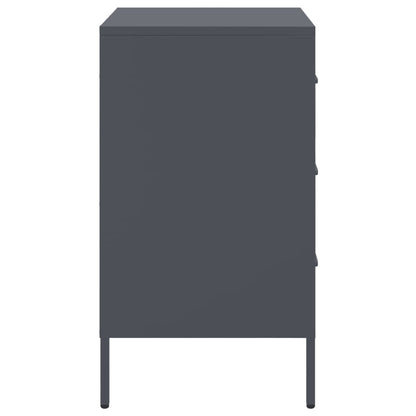 vidaXL Bedside Cabinets 2 pcs Anthracite 36x39x68 cm Steel