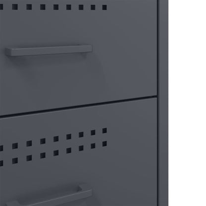vidaXL Bedside Cabinets 2 pcs Anthracite 36x39x68 cm Steel